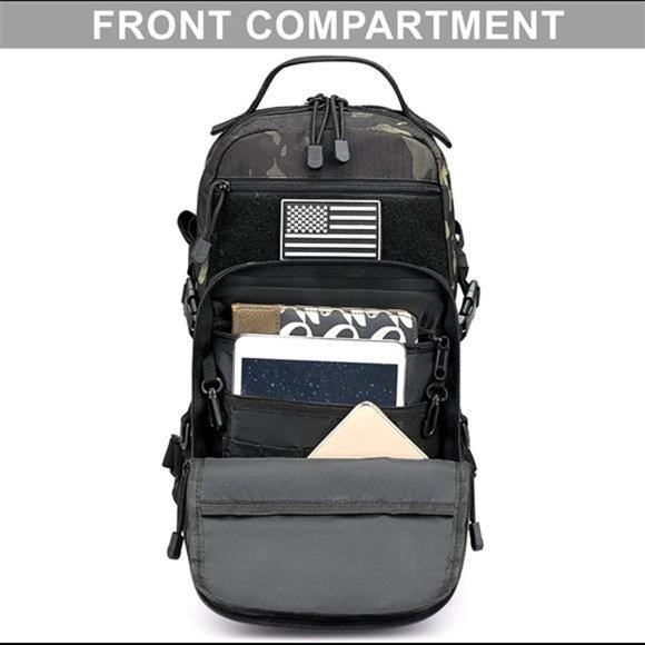 Bag Tactical Sling Bag Backpack Molle Chest Shoulder Assault Pack Rectangular - Picture 3 of 6